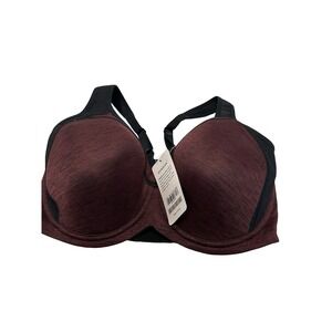 NWT Syrokan Racerback  Lightly Lined High Impact Sports Bra Sz‎ 36E Maroon Black